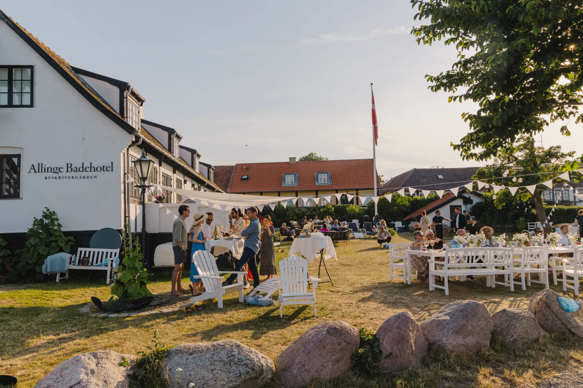 Fest i haven på Allinge Badehotel