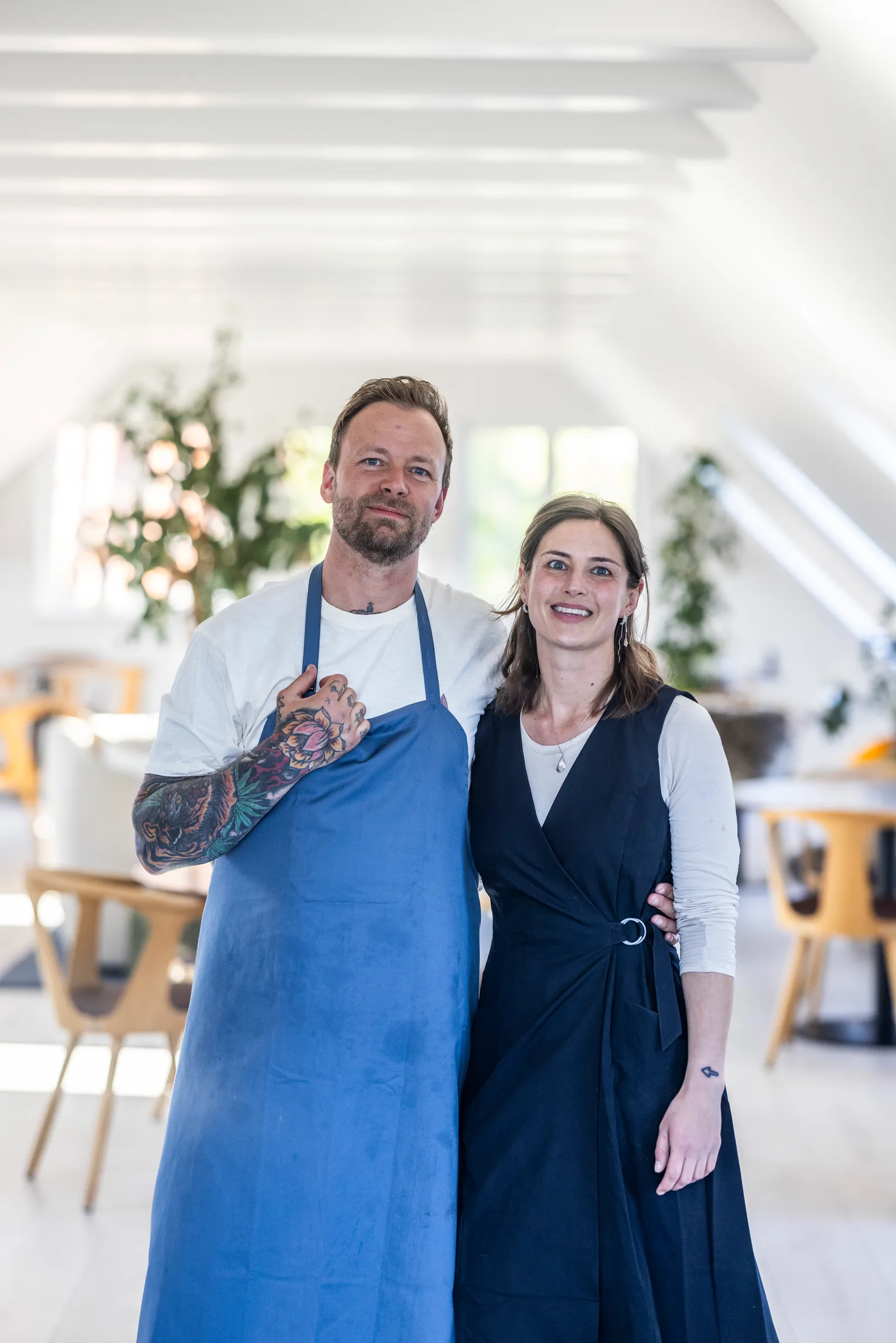 Madeleine Tejnby og Christian Milling ved Allinge Badehotel